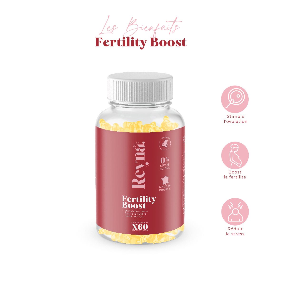 Booster Fertility – Gummies pour stimuler l’ovulation